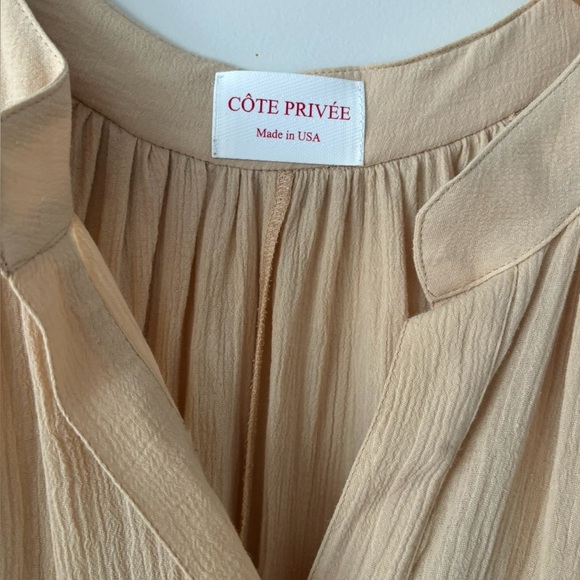 COTE PRIVEE long kaftan Nude color - Picture 4 of 6